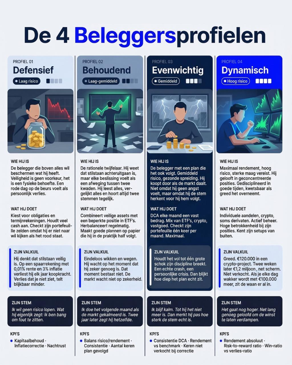 De 4 beleggersprofielen
